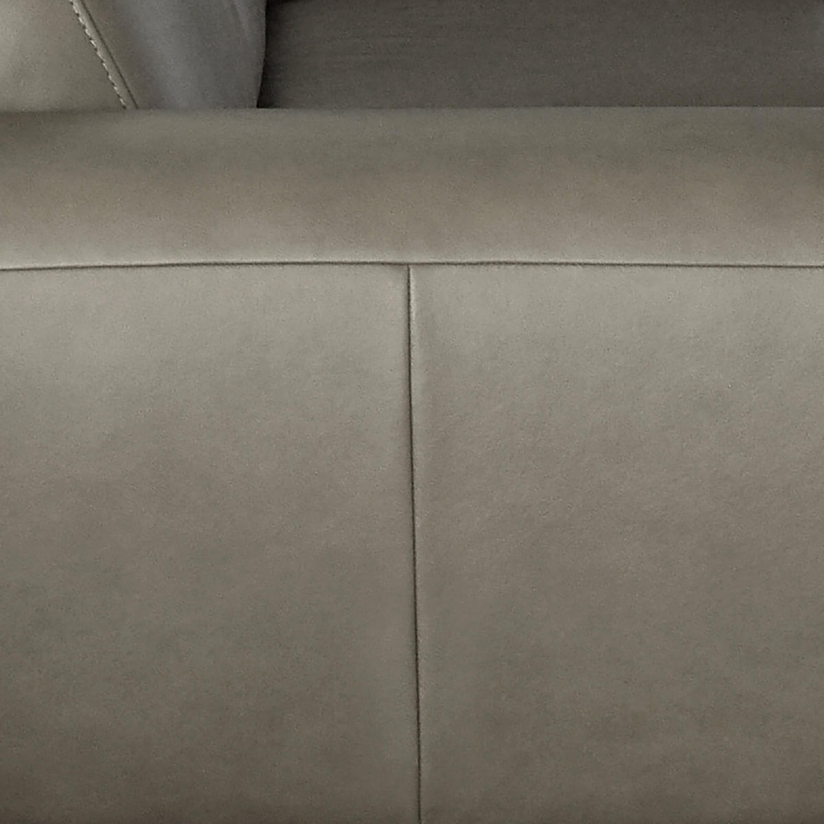 3-SITZER-SOFA Echtleder Grau  - Chromfarben/Grau, Design, Leder/Metall (207/85/92cm) - Livetastic