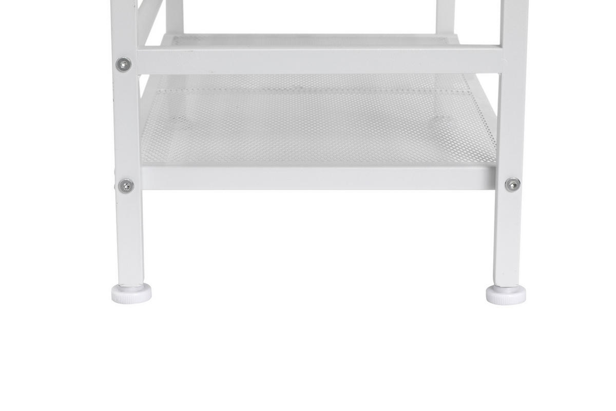 REGÁL NA BOTY, bílá, 59/144/30 cm - bílá, Moderní, kov (59/144/30cm) - PBJ