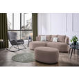 ECKSOFA  in Chenille Rotbraun  166/235 cm  - Rotbraun/Hellgrau, MODERN, Kunststoff/Textil (166/235cm) - Hom`in