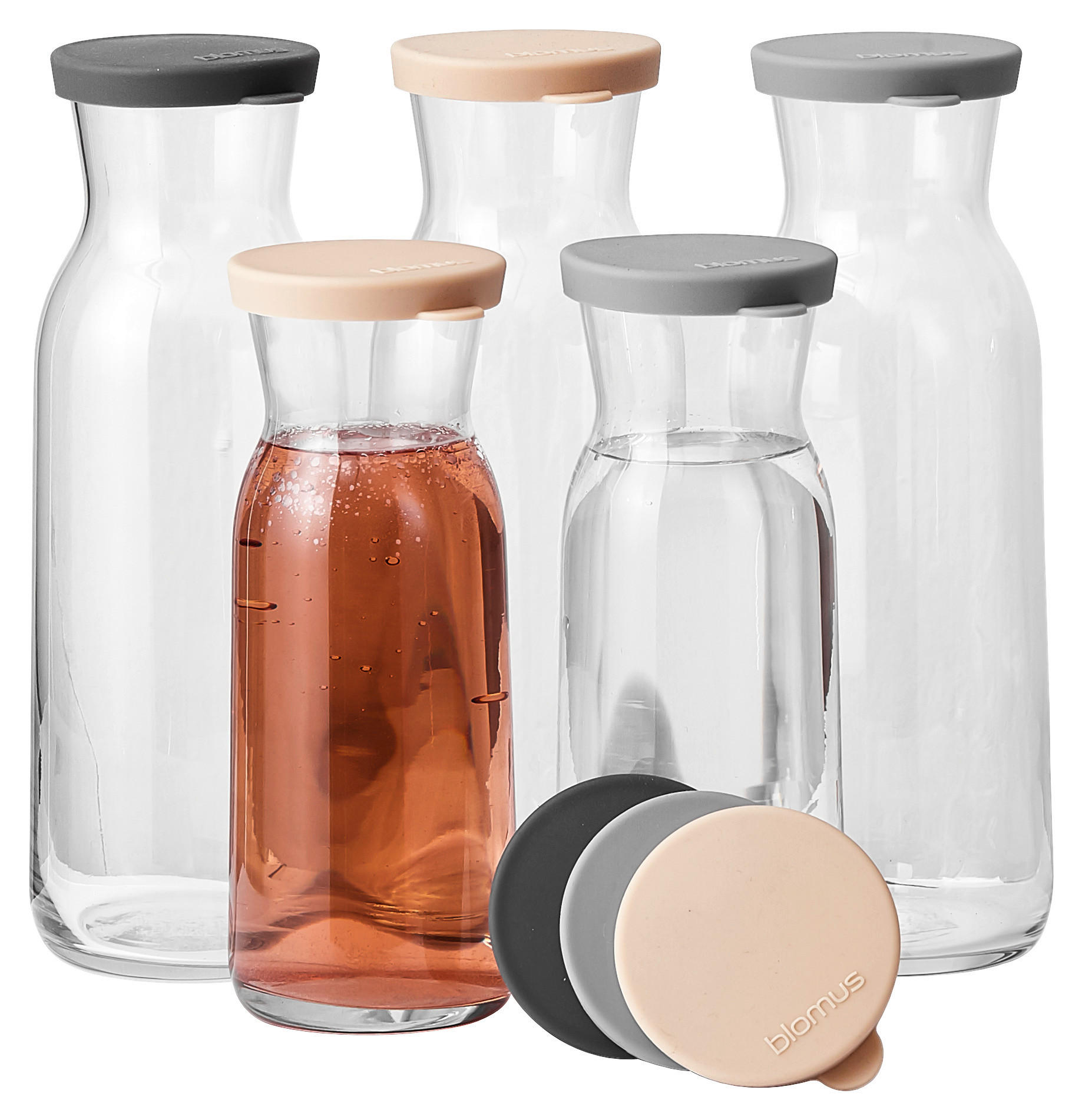 WASSERKARAFFE 1,2 L    - Anthrazit, Basics, Glas (9,5/25cm) - Blomus