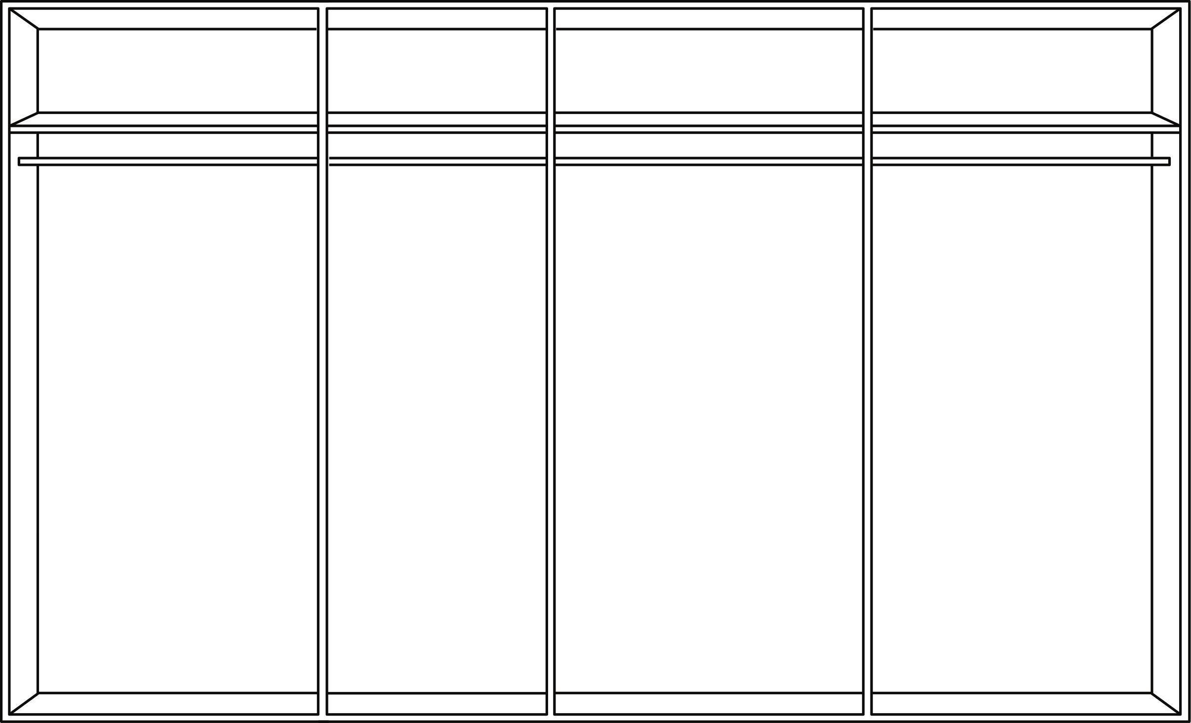 Thumbnail - home24 Schwebetürenschrank, Weiß, Holzwerkstoff, 4 Fächer, 316x223x68 cm, Made in Germany, Blauer Engel, Goldenes M, Typ...