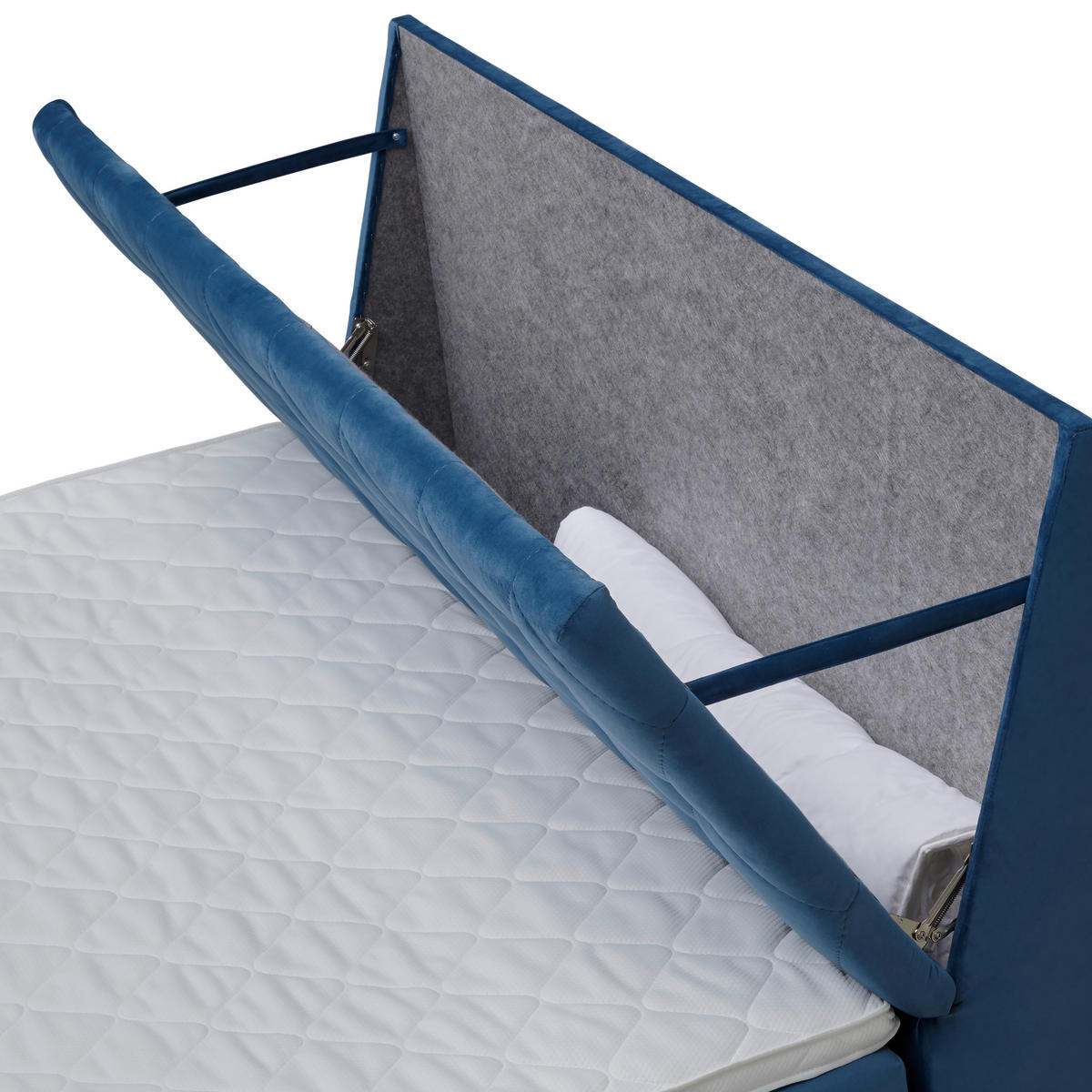 BOXSPRINGBETT 180/200 cm  in Blau  - Blau/Schwarz, KONVENTIONELL, Holz/Textil (180/200cm) - Ti'me
