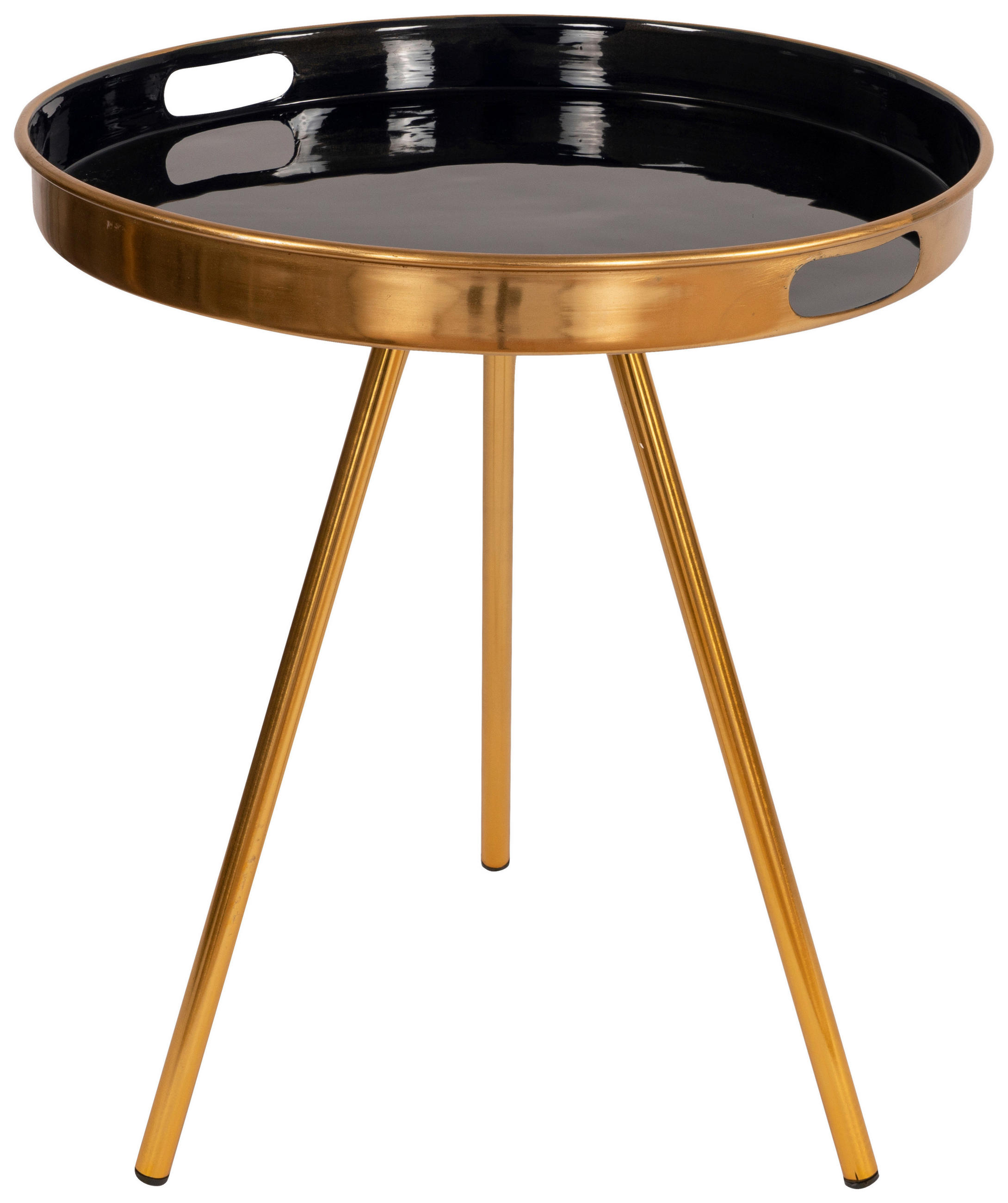 BEISTELLTISCH in Metall 47/47/55 cm  - Goldfarben/Dunkelblau, Design, Metall (47/47/55cm) - Kayoom