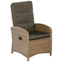 GARTENSESSEL Metall, Kunststoff, Textil Beige  - Beige/Braun, KONVENTIONELL, Kunststoff/Textil (63/65/108cm) - Gardenson