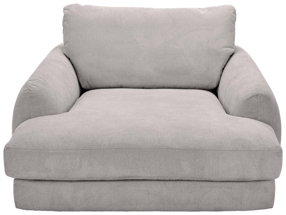 XXL-SESSEL - Hellgrau/Schwarz, KONVENTIONELL, Kunststoff/Textil (132/81/158cm) - Carryhome