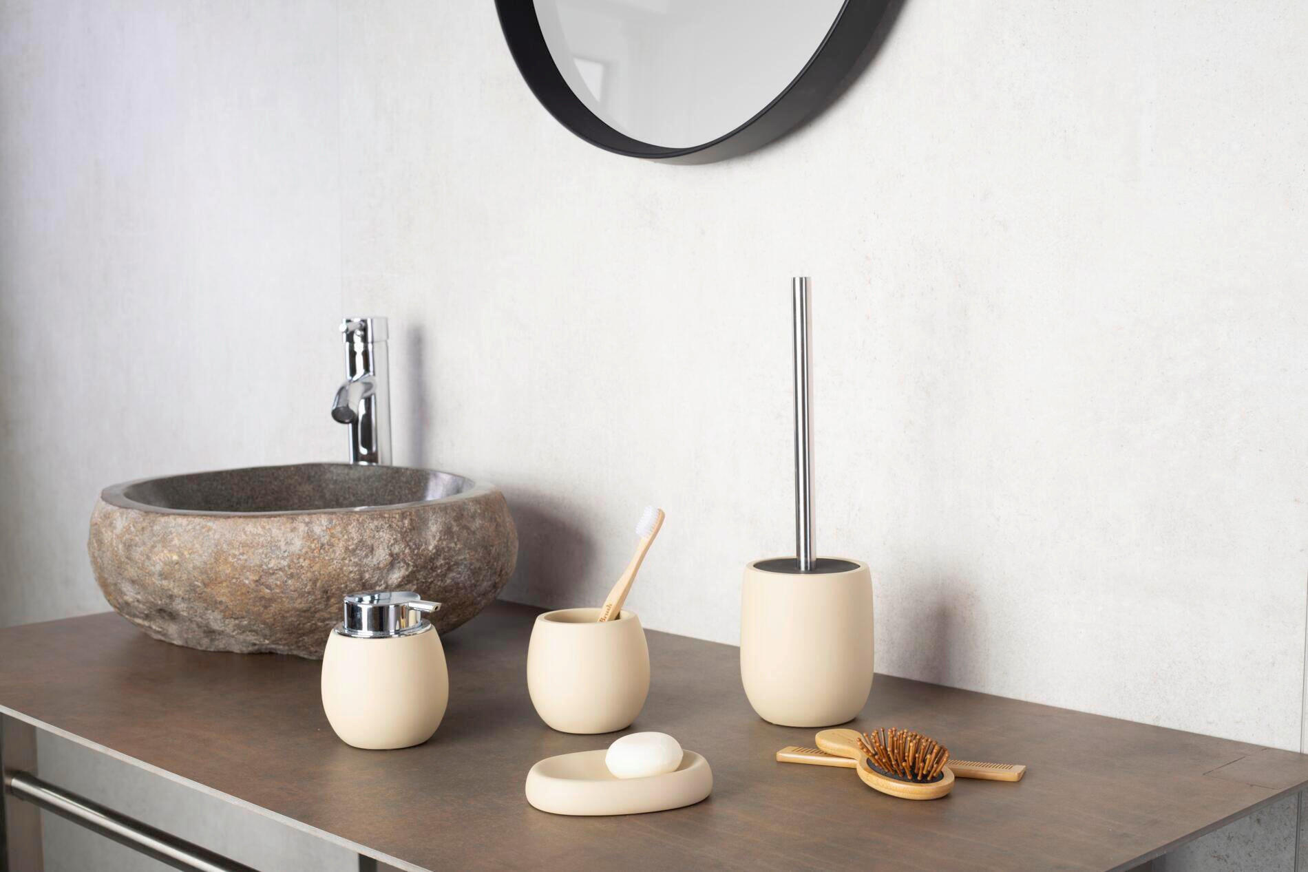 MISKA NA MYDLO béžová - béžová, Basics, plast (13,1/2,3/9,5cm) - Sadena