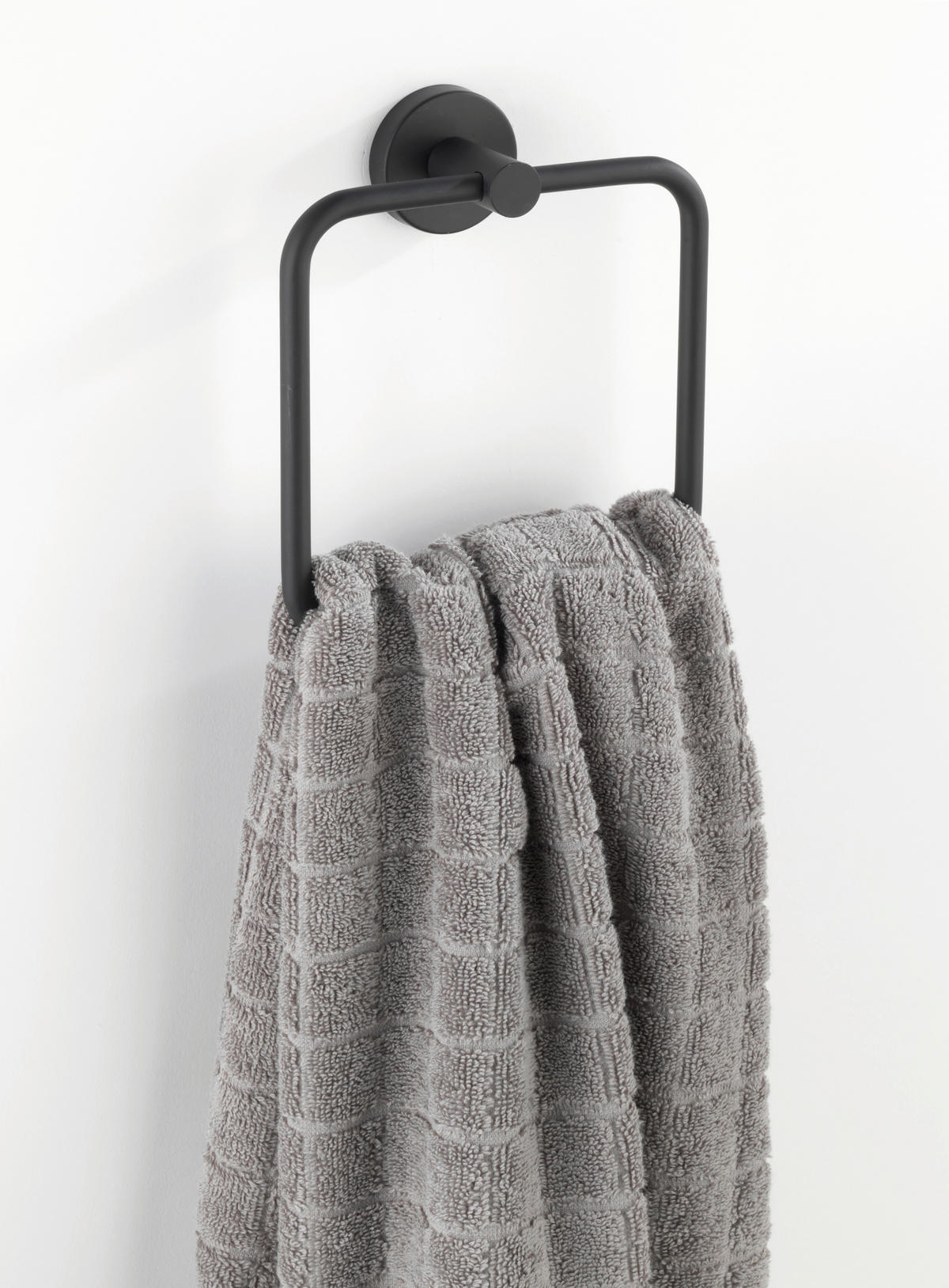 HANDTUCHHALTER Schwarz  - Schwarz, Basics, Metall (16/18/5,5cm) - Wenko