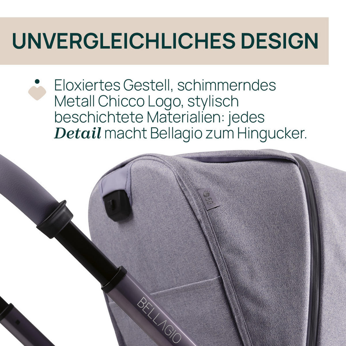 KINDERWAGEN Bellagio  - Lila, Basics, Textil/Metall (55/82/97-106cm) - Chicco