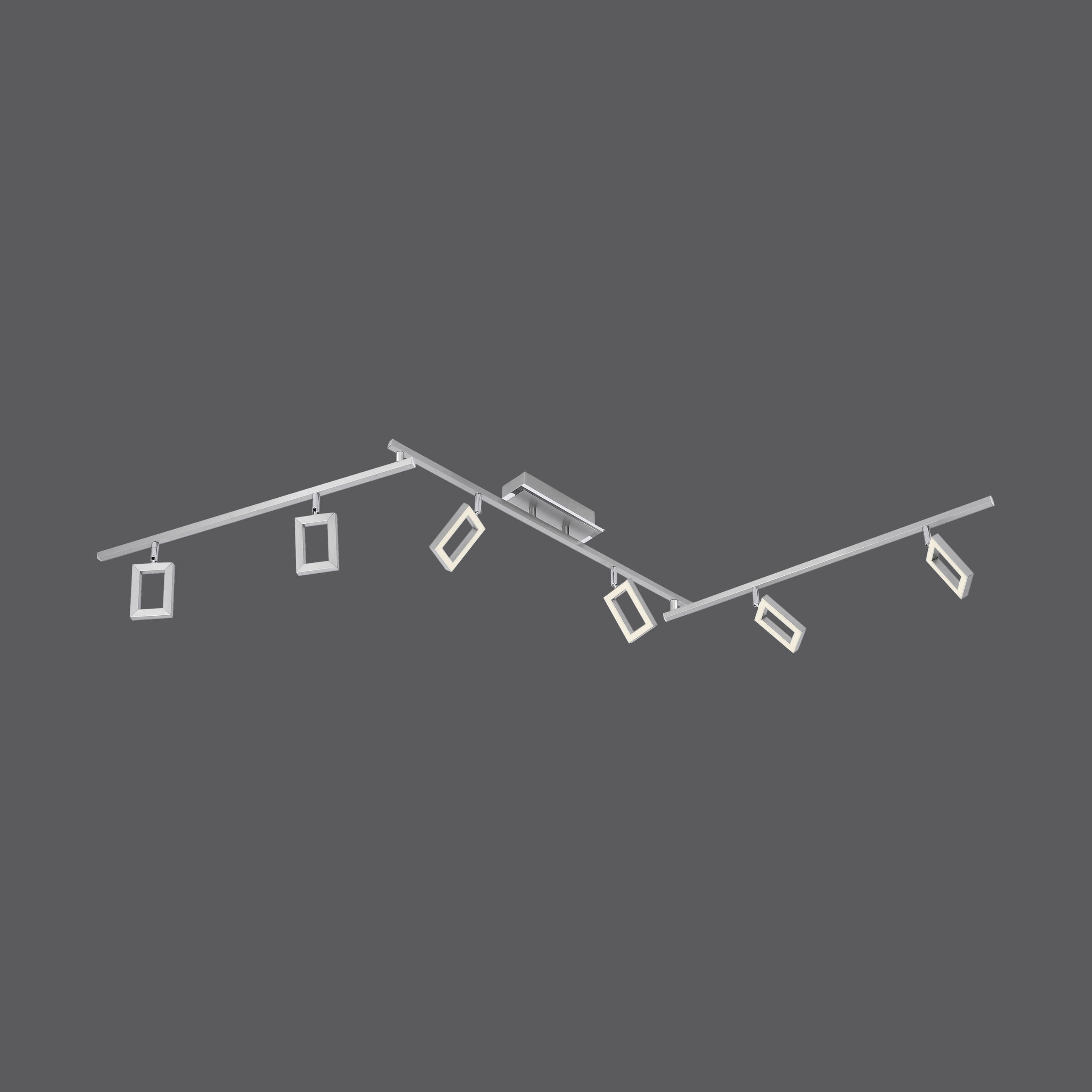 6965-55 INIGO 161/7,5/22,8 cm   - Chromfarben/Weiß, LIFESTYLE, Kunststoff/Metall (161/7,5/22,8cm) - Paul Neuhaus