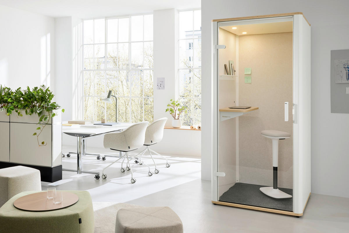 TELEFONBOX BOSSELINO UNO - Weiß, MODERN, Glas/Holzwerkstoff (100,2/215,5/99,4cm) - Bosse