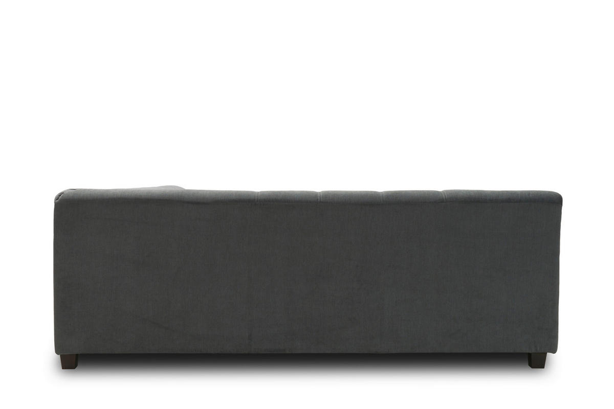 WOHNLANDSCHAFT in Webstoff Dunkelgrau  - Wengefarben/Dunkelgrau, Design, Holz/Textil (212/328/153cm) - MID.YOU