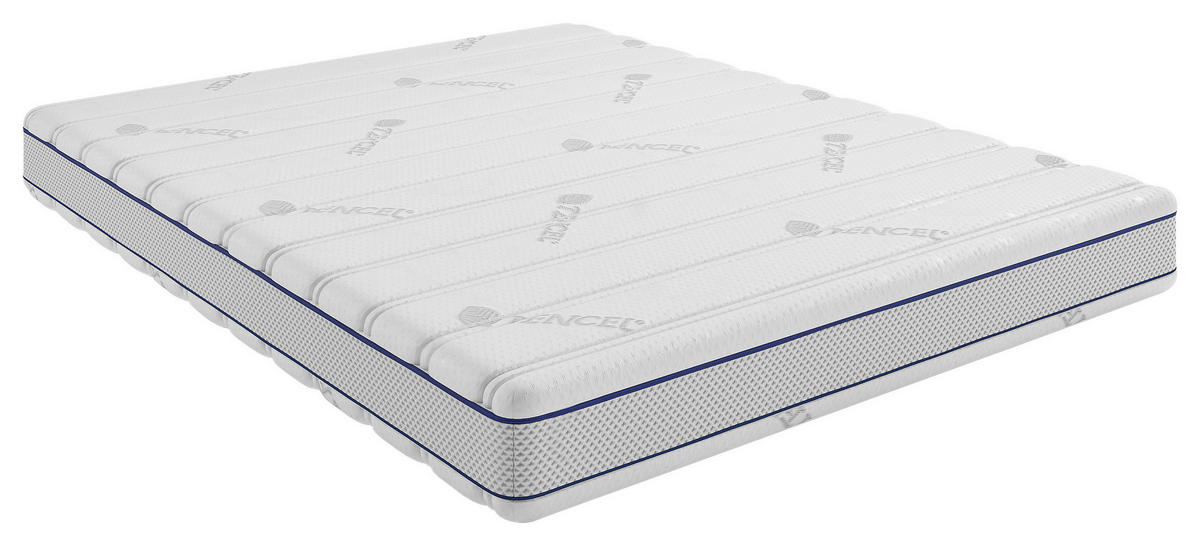 LATEXMATRATZE 100/200 cm, Höhe ca.: 20 cm, H5 + H5 = hart, 7-Zonen - Weiß, Basics, Textil (100/200cm) - Livetastic