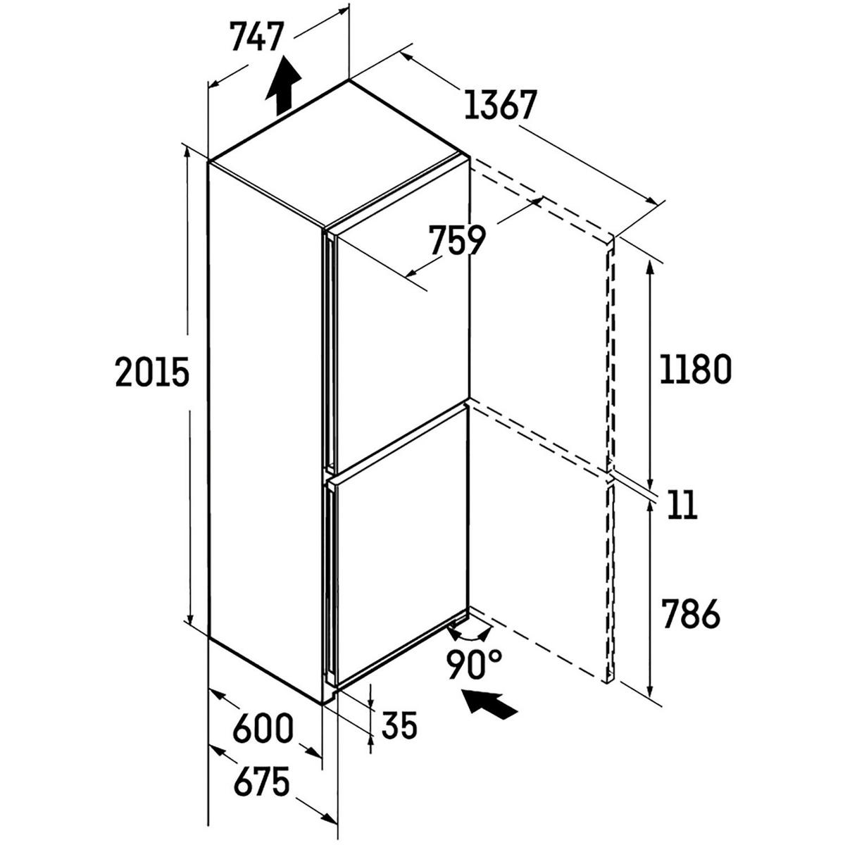 KÜHL-GEFRIER-KOMBINATION CNSFA7723  - Silberfarben, Basics, Glas/Kunststoff (74,7/201,5/67,5cm) - Liebherr