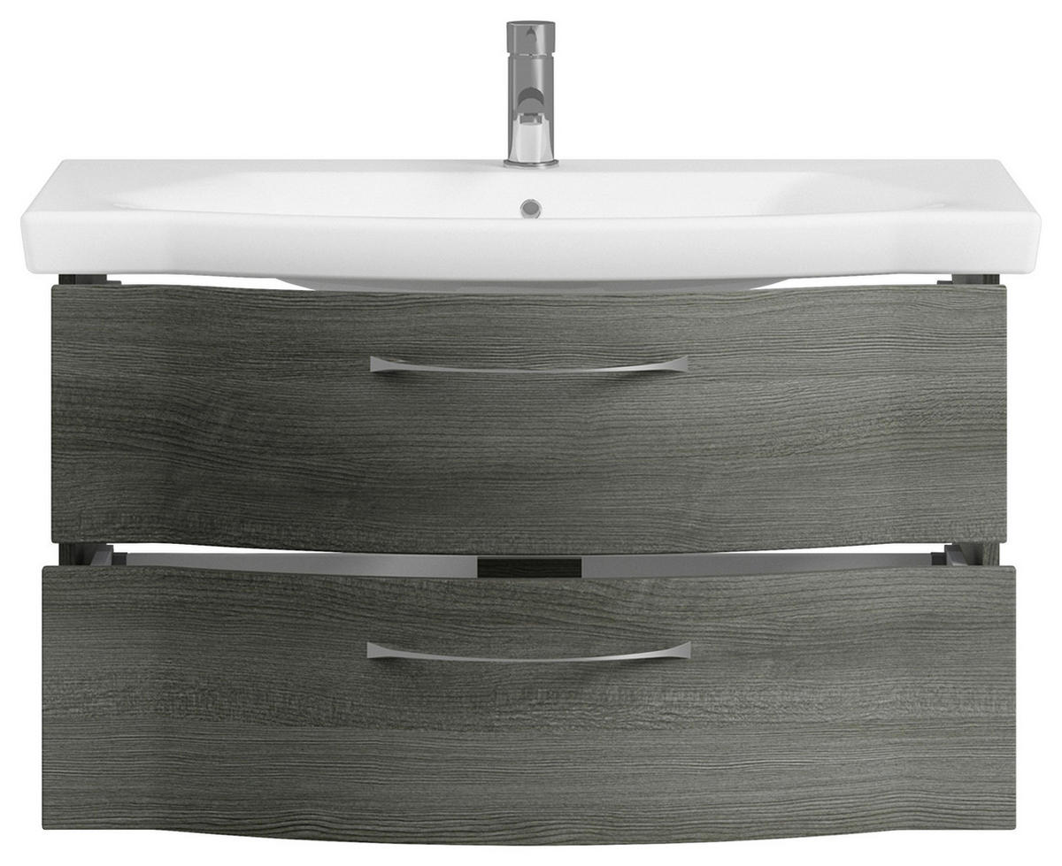 WASCHTISCHKOMBI 97 cm  - Chromfarben/Graphitfarben, KONVENTIONELL, Keramik/Holzwerkstoff (97cm) - Pelipal