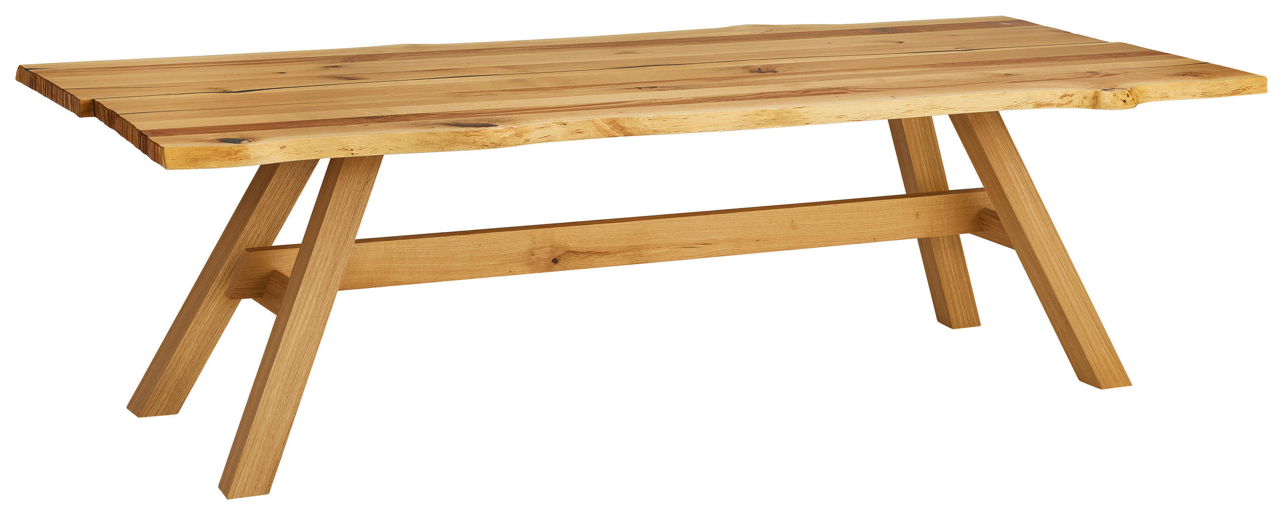 ESSTISCH in Holz 220/100/76 cm  - Eichefarben, Design, Holz (220/100/76cm) - Linea Natura