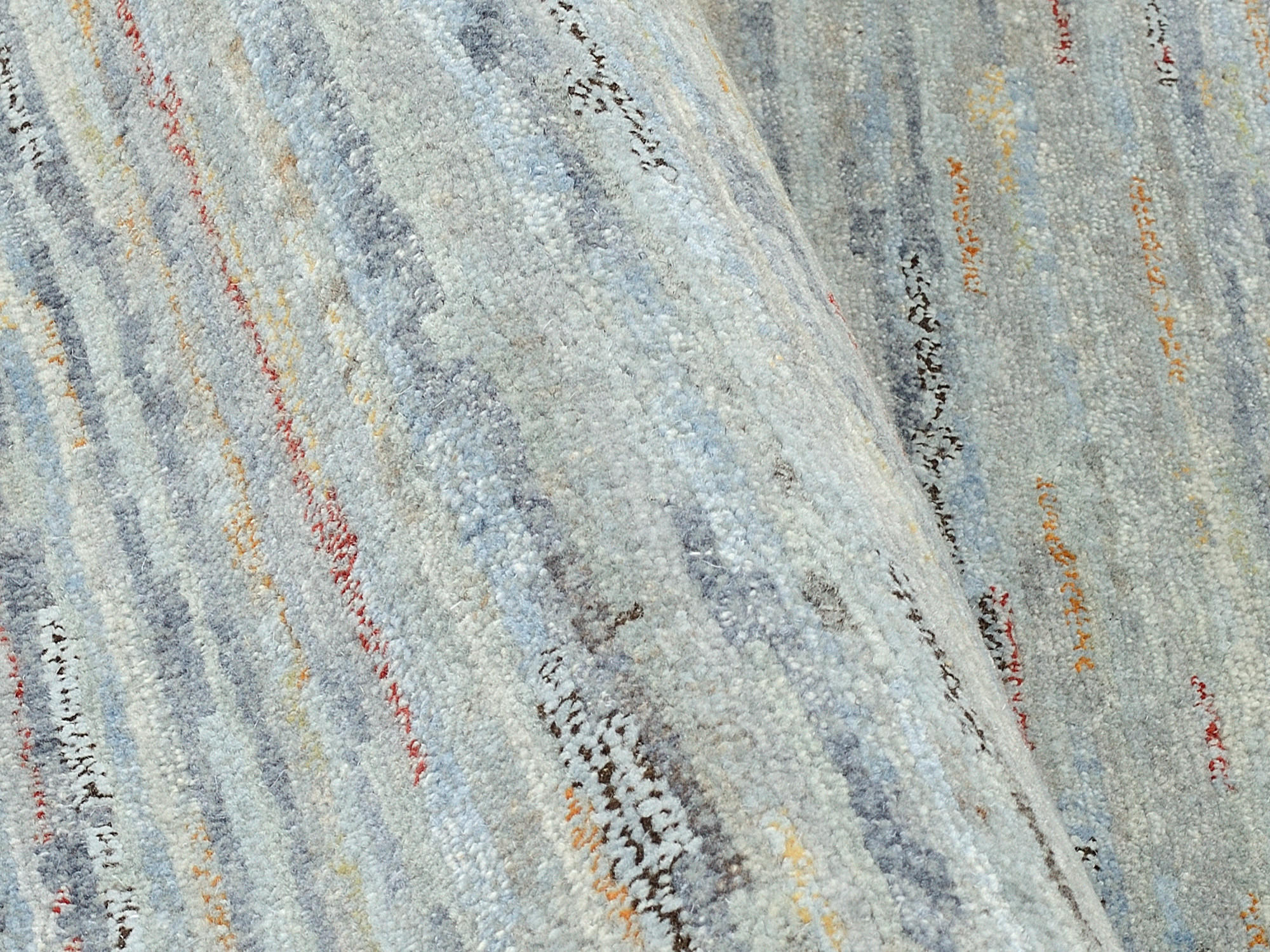 Thumbnail - Cazaris Wollteppich, Grau, Silber, Textil, Streifen, rechteckig, 170x240 cm, für Fußbodenheizung geeignet, Teppiche & Bö...