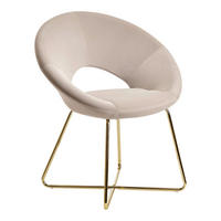 ARMLEHNSTUHL Samt  - Beige/Goldfarben, Modern, Textil/Metall (57/83/60cm) - MID.YOU