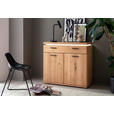 KOMMODE  in 100/91/42 cm  - Eiche Bianco/Schwarz, Natur, Holzwerkstoff/Kunststoff (100/91/42cm) - Linea Natura
