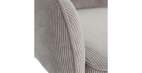 ARMLEHNSTUHL  Stoffauswahl, Sitzfläche 360° drehbar, automatische Rückholfunktion Cord  - Taupe/Eichefarben, Design, Holz/Textil (60/95/62cm) - Novel