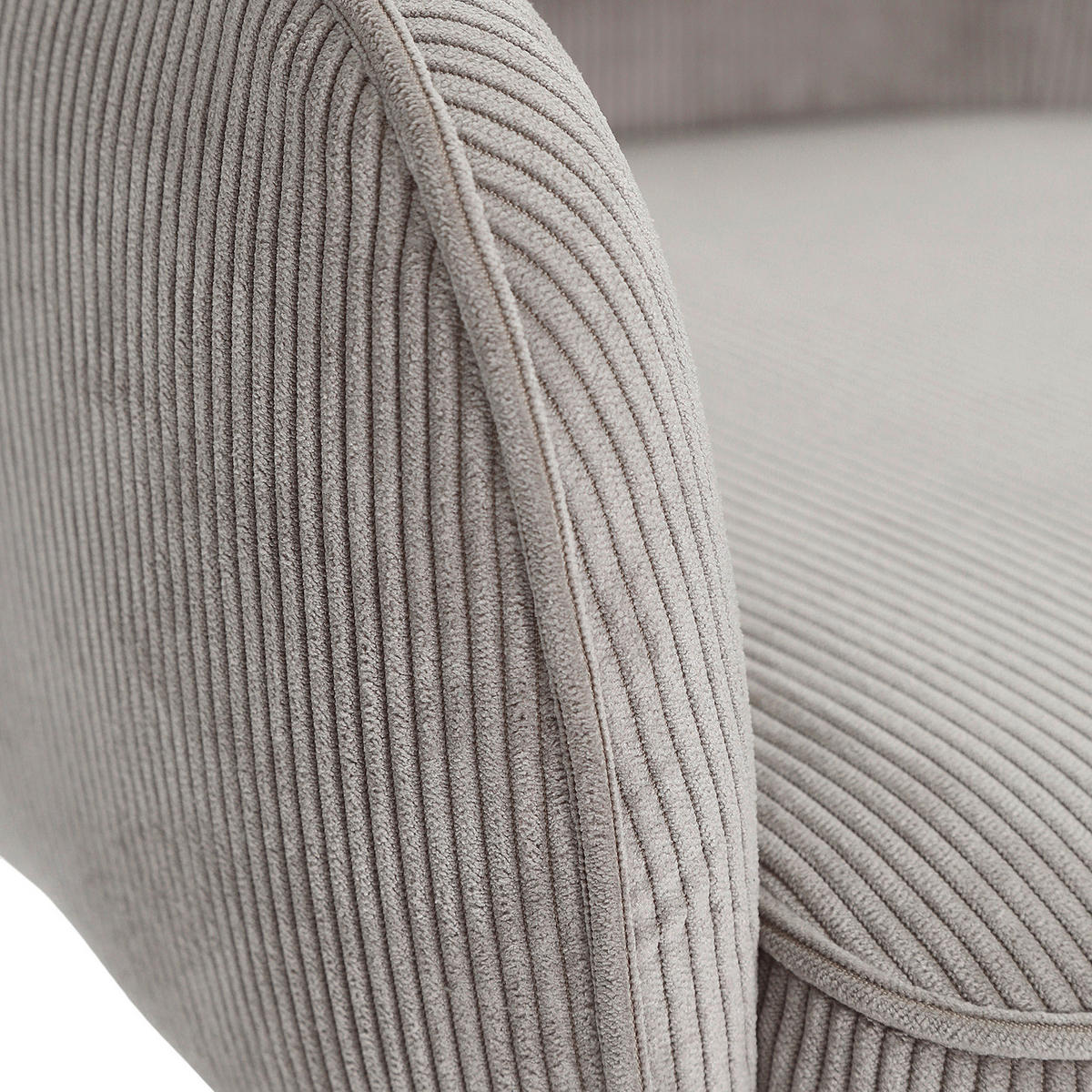 ARMLEHNSTUHL  Stoffauswahl, Sitzfläche 360° drehbar, automatische Rückholfunktion Cord  - Taupe/Eichefarben, Design, Holz/Textil (60/95/62cm) - Novel