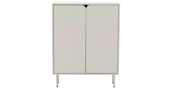 HIGHBOARD  in 80/103/35 cm  - Seidengrau, Design, Holzwerkstoff/Metall (80/103/35cm) - Xora