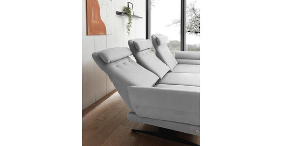 ECKSOFA Creme Flachgewebe  - Creme/Schwarz, Design, Textil/Metall (279-327/176-217cm) - Dieter Knoll