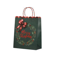 AJÁNDÉKTASAK  - zöld, Basics, papír (26/12/32cm)