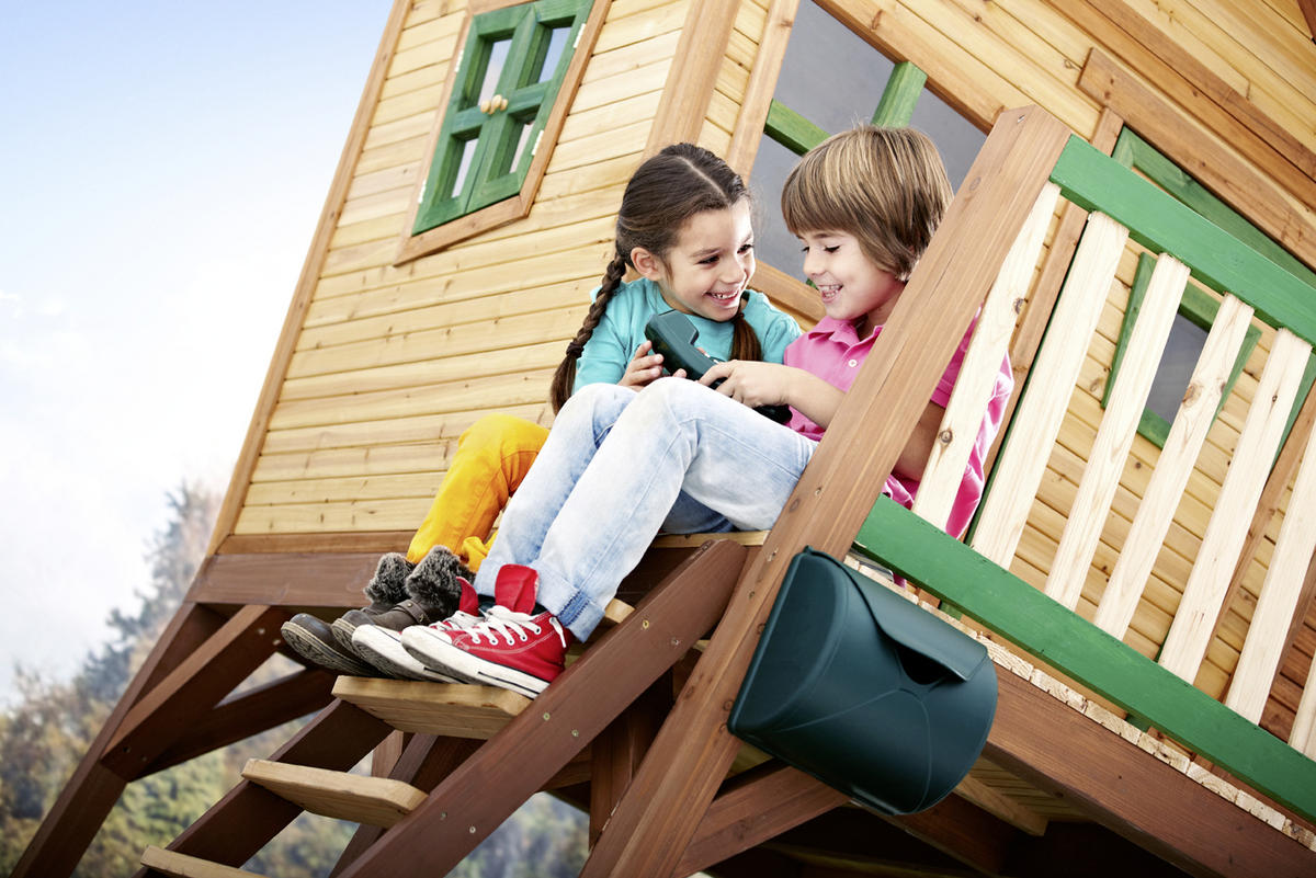 SPIELTURM 435/291/180 cm SPIELTURM MAX  - Braun/Naturfarben, KONVENTIONELL, Holz (435/291/180cm) - Ambia Garden
