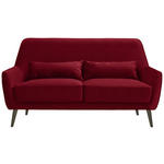 3-SITZER-SOFA  in Mikrofaser Rot  - Rot/Schwarz, Trend, Holz/Textil (160/86/80cm) - Carryhome