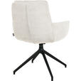 ARMLEHNSTUHL  Stoffauswahl, Typenauswahl, Sitzfläche 360° drehbar, Gestellauswahl Cord  - Schwarz/Weiß, Design, Textil/Metall (63/90/69cm) - Johann Jakob