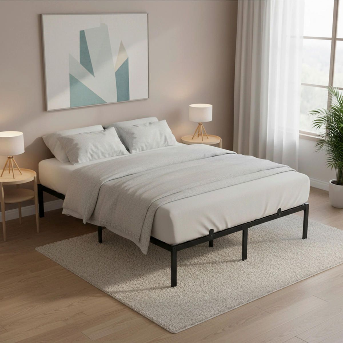 BETT 140/190 cm  in Schwarz  - Schwarz, Basics, Metall (140/190cm) - Boxxx