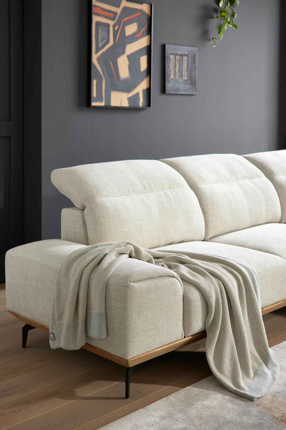 PLAID MR-KNIT 130/170 cm  - Beige/Grau, Design, Textil (130/170cm) - Musterring