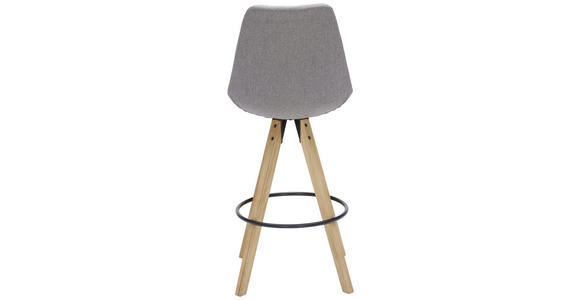 BARHOCKER in Textil Eichefarben, Hellgrau - Eichefarben/Hellgrau, Design, Holz/Textil (49/113,5/56cm) - Carryhome