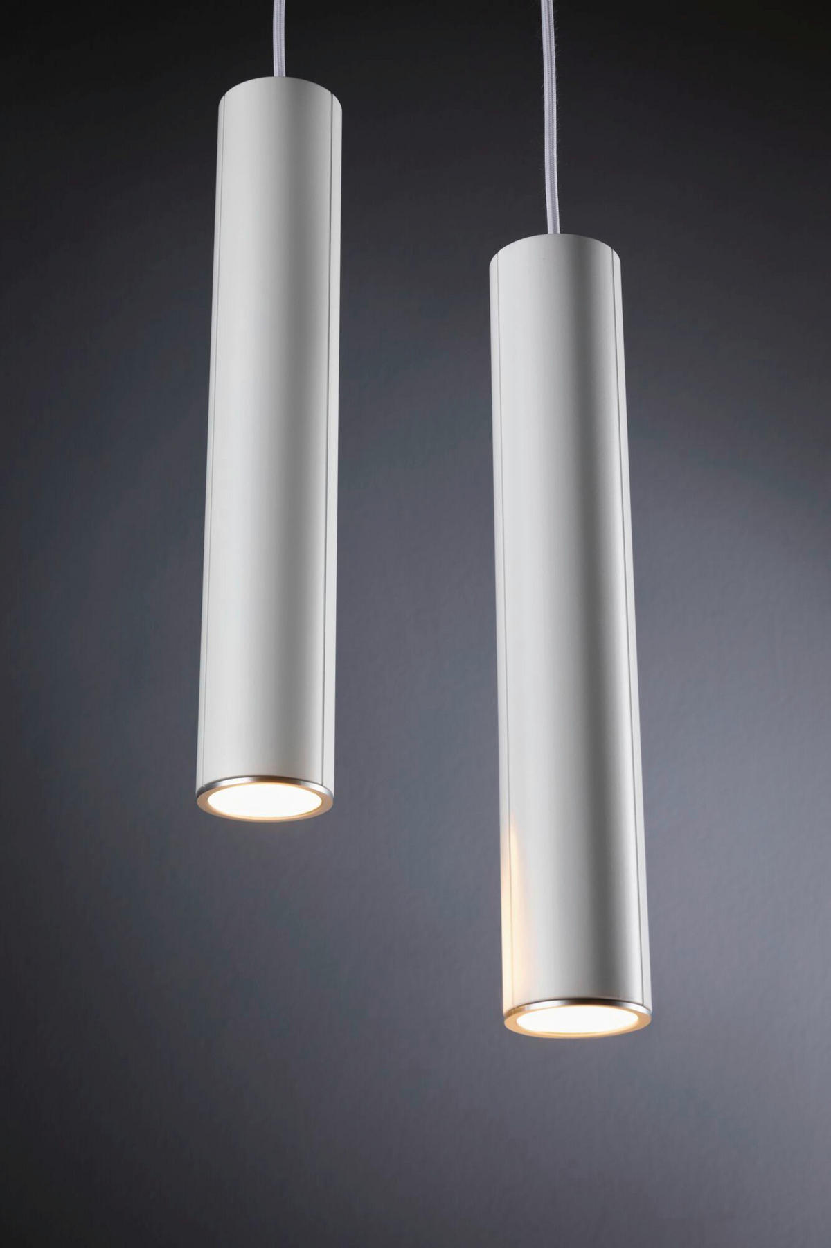 SCHIENENSYSTEM-HÄNGELEUCHTE URail 6,5/38,3 cm   - Chromfarben/Weiß, Basics, Metall (6,5/38,3cm) - Paulmann