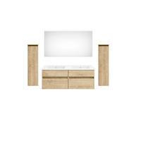 BADEZIMMER  in 180 cm  - Eichefarben/Dunkelgrau, KONVENTIONELL, Keramik/Holzwerkstoff (180cm) - Puris