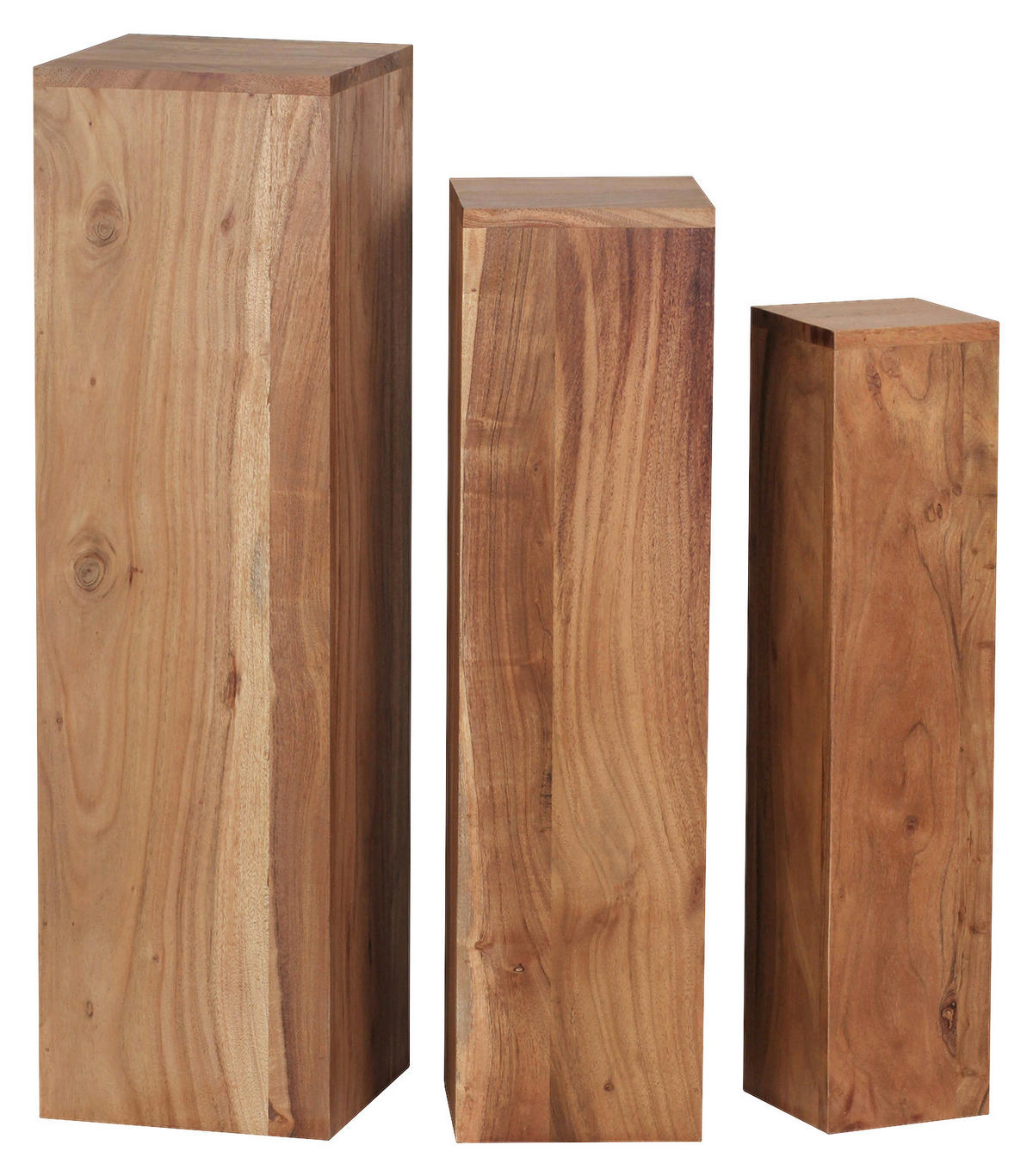 Beistelltischset "WL1.567" , Holz Akazie massiv  - Akaziefarben, MODERN, Holz (24,5/85/24,5cm) - MID.YOU