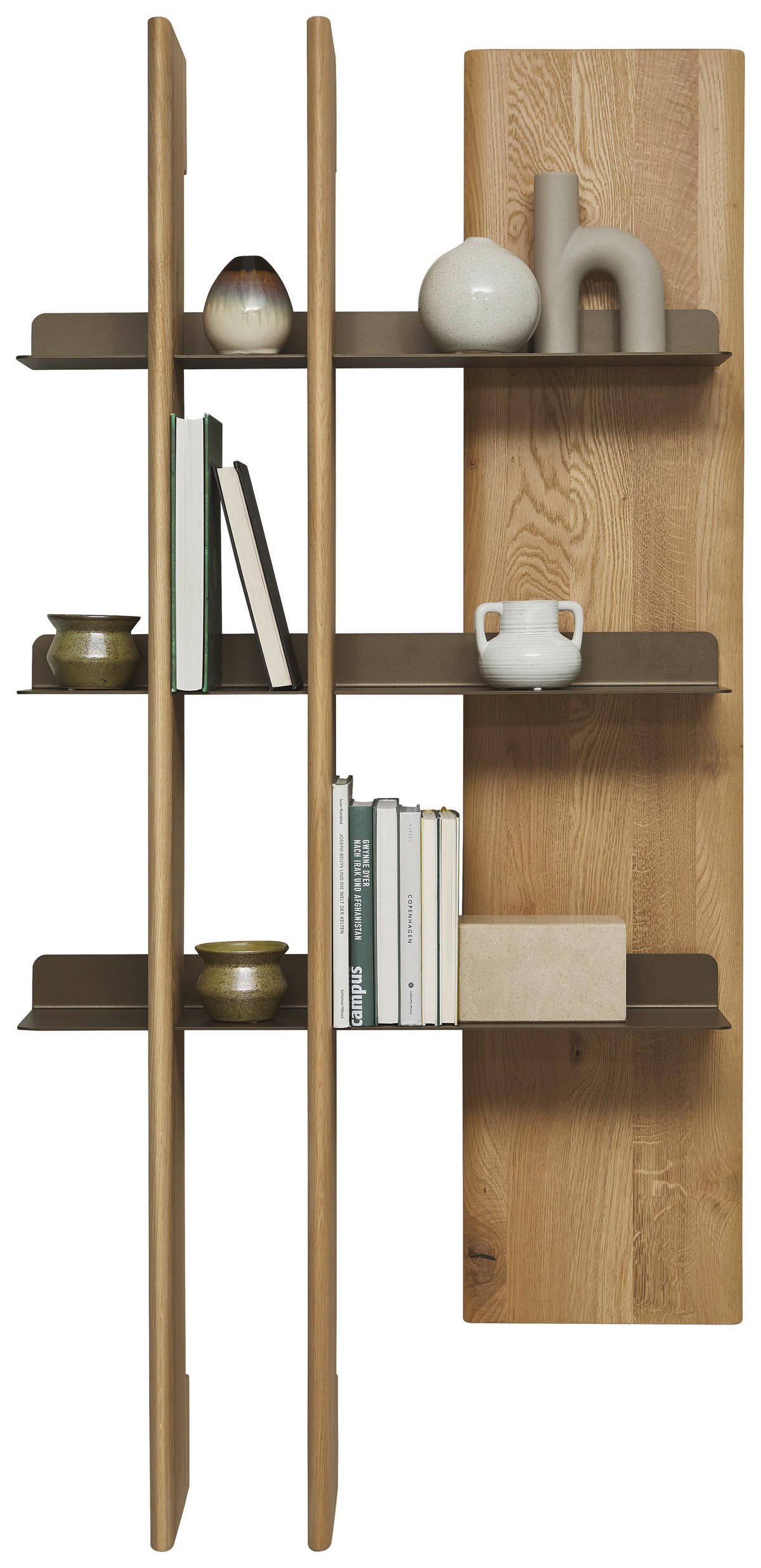 WANDPANEEL Bronzefarben, Wildeiche  74,9/152,3/25 cm  - Wildeiche/Bronzefarben, Natur, Holz/Metall (74,9/152,3/25cm) - Valnatura