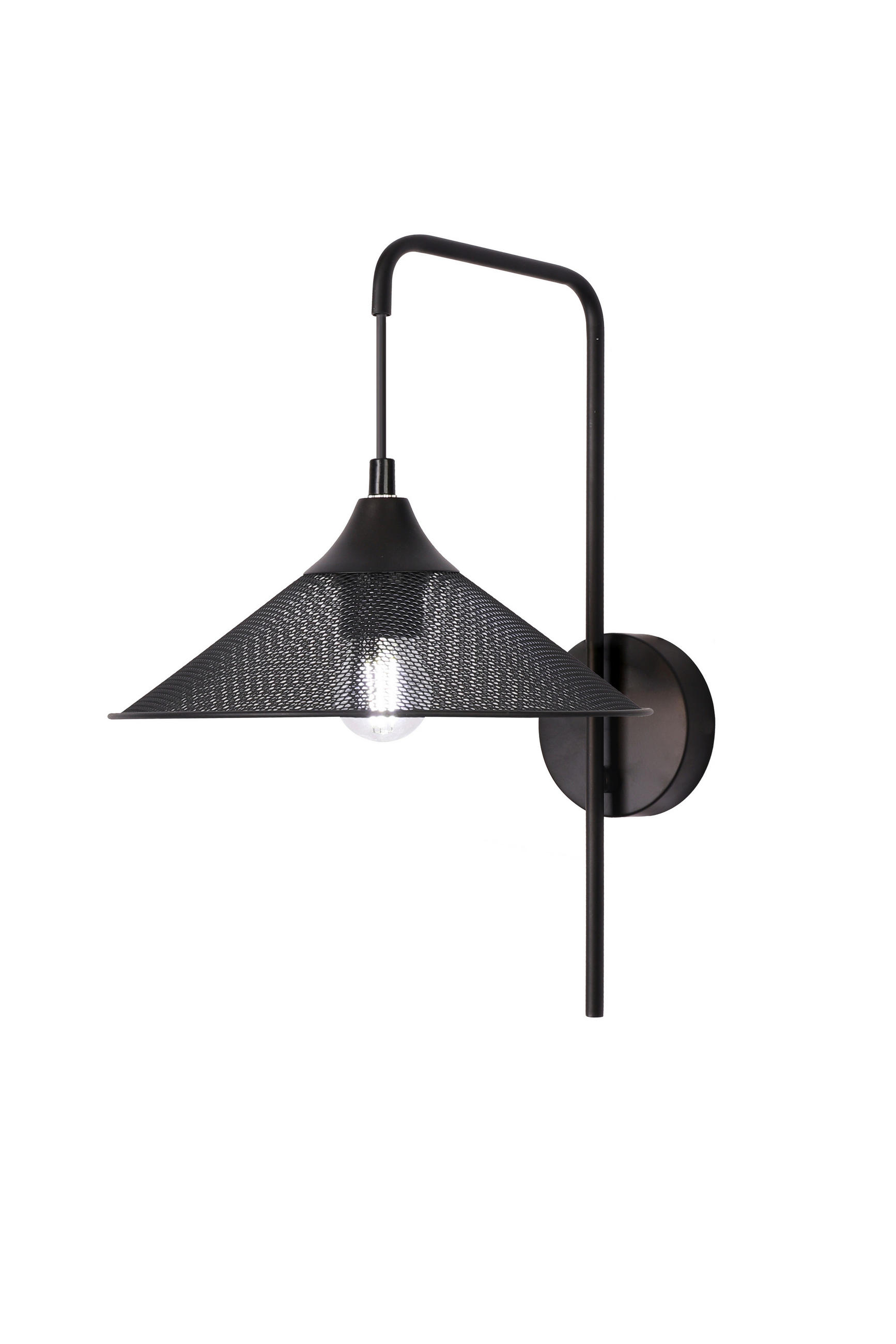VÄGGLAMPA 31/25/41 cm   - svart, Basics, metall (31/25/41cm)