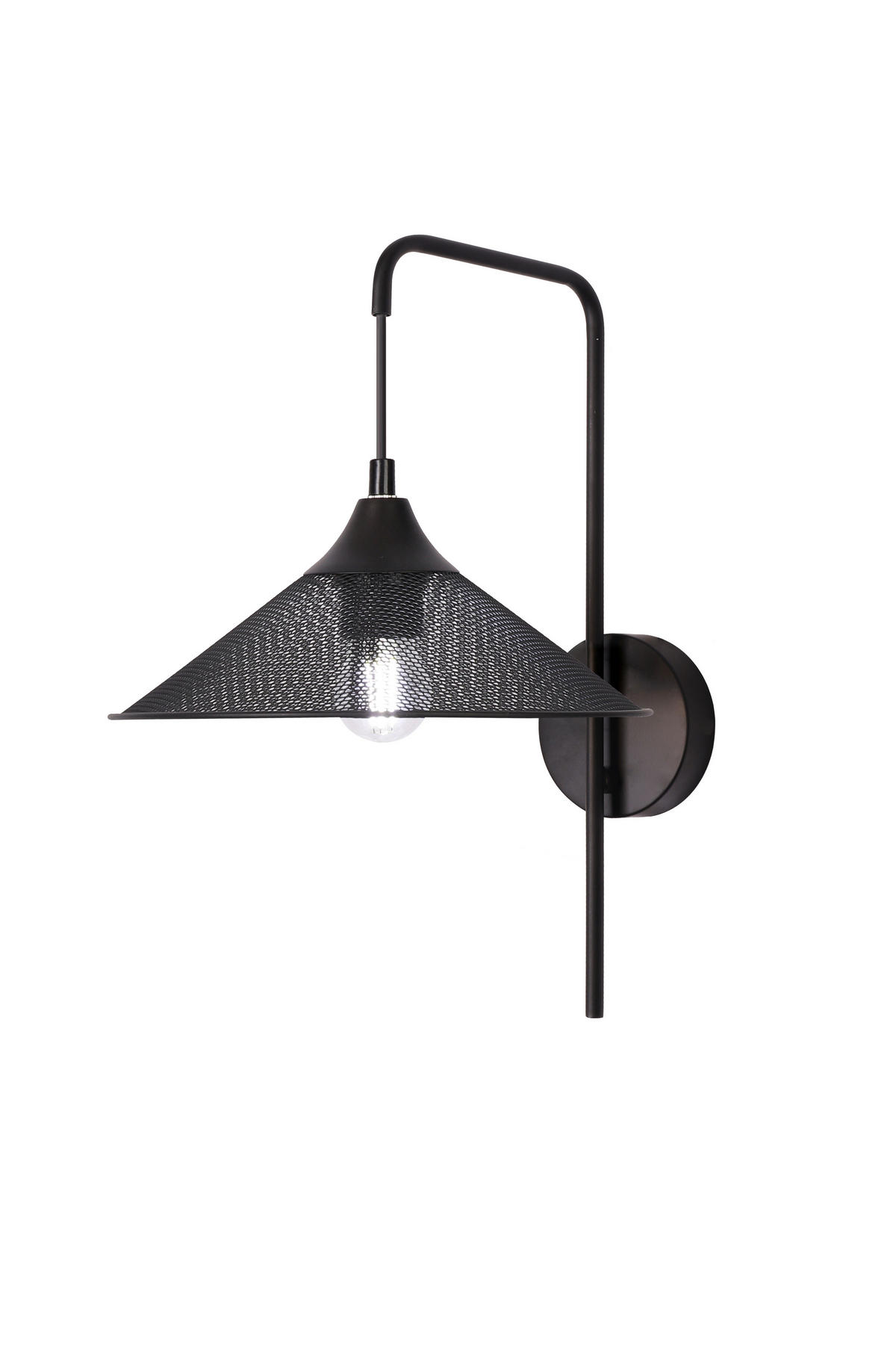 WANDLEUCHTE 31/25/41 cm   - Schwarz, Basics, Metall (31/25/41cm)