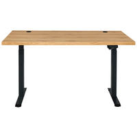 SCHREIBTISCH 160/71-120/77 cm Eichefarben elektrisch höhenverstellbar  - Eichefarben/Schwarz, MODERN, Holzwerkstoff/Metall (160/71-120/77cm) - MID.YOU