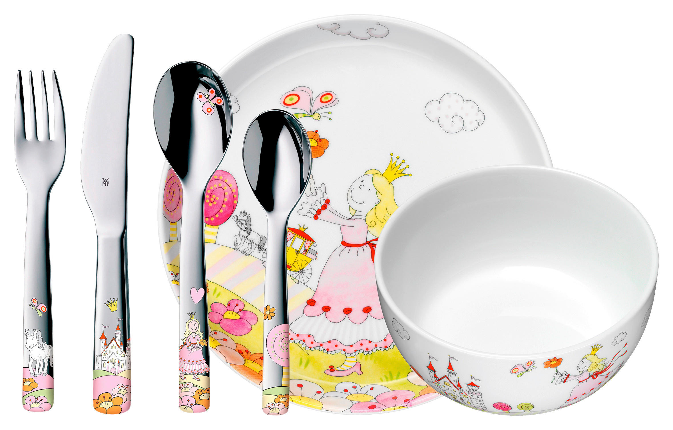 KINDERBESTECK Prinzessin 6-teilig  - Basics, Keramik/Metall - WMF