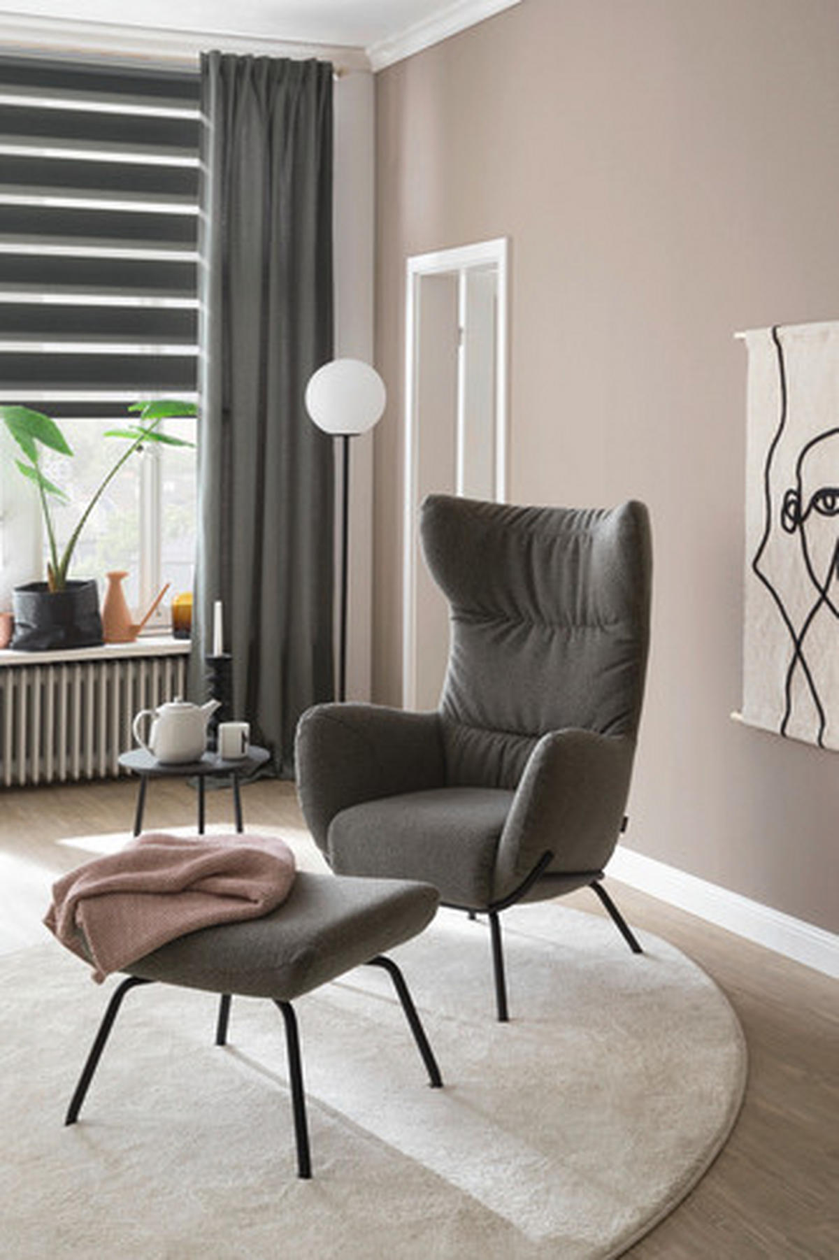 DUBBEL RULLGARDIN 100/150 cm  - grå, Basics, textil (100/150cm) - Schöner Wohnen