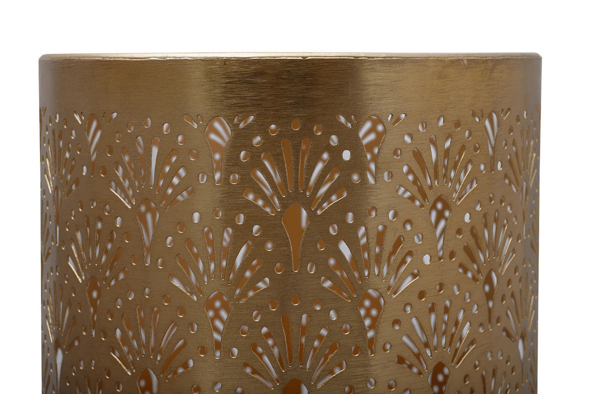 BODENVASE - Goldfarben/Rosa, Trend, Metall (20/60cm) - Kayoom