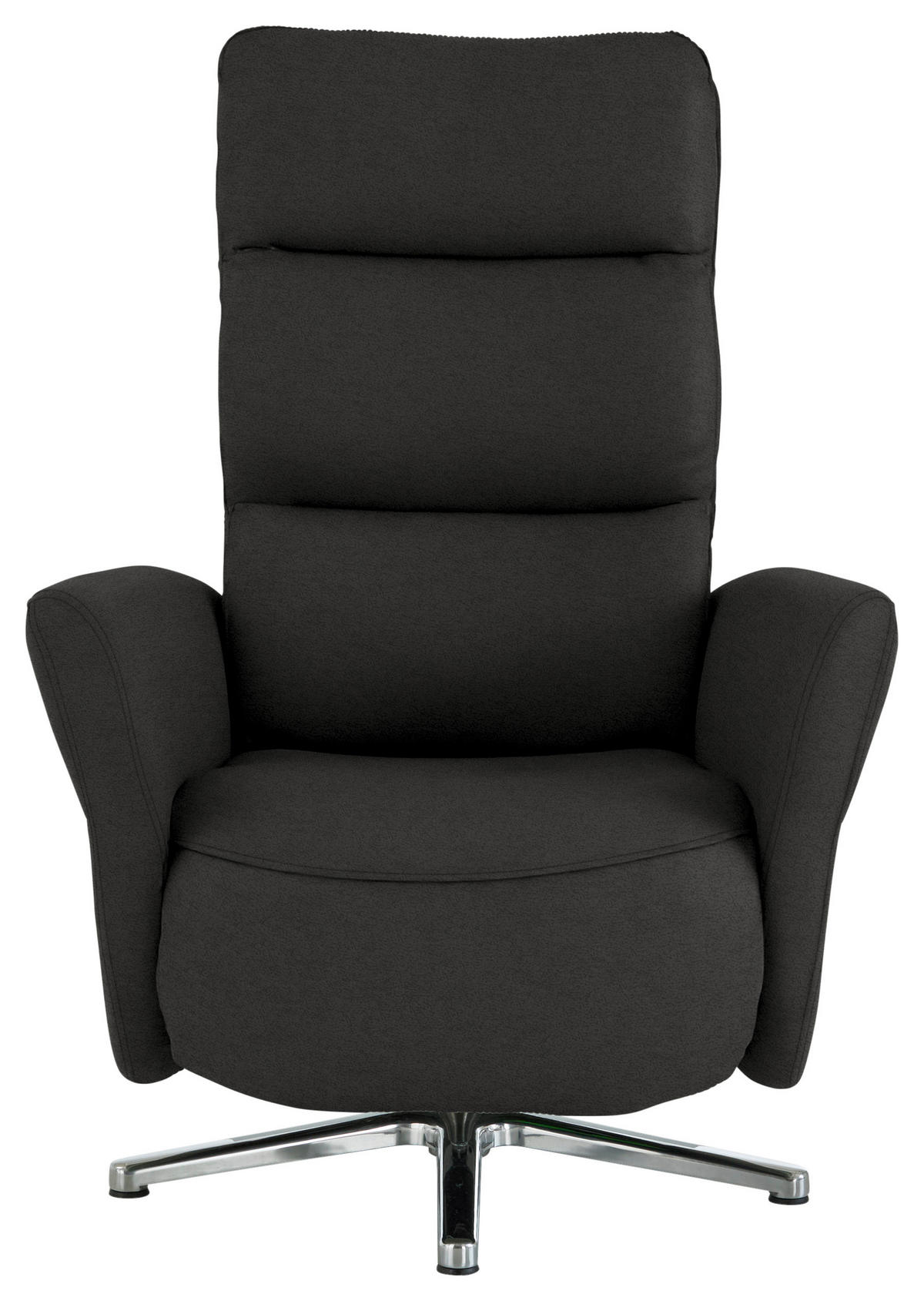 RELAXSESSEL Textil Anthrazit  - Chromfarben/Anthrazit, Design, Textil/Metall (78/113/83cm) - Beldomo Speed