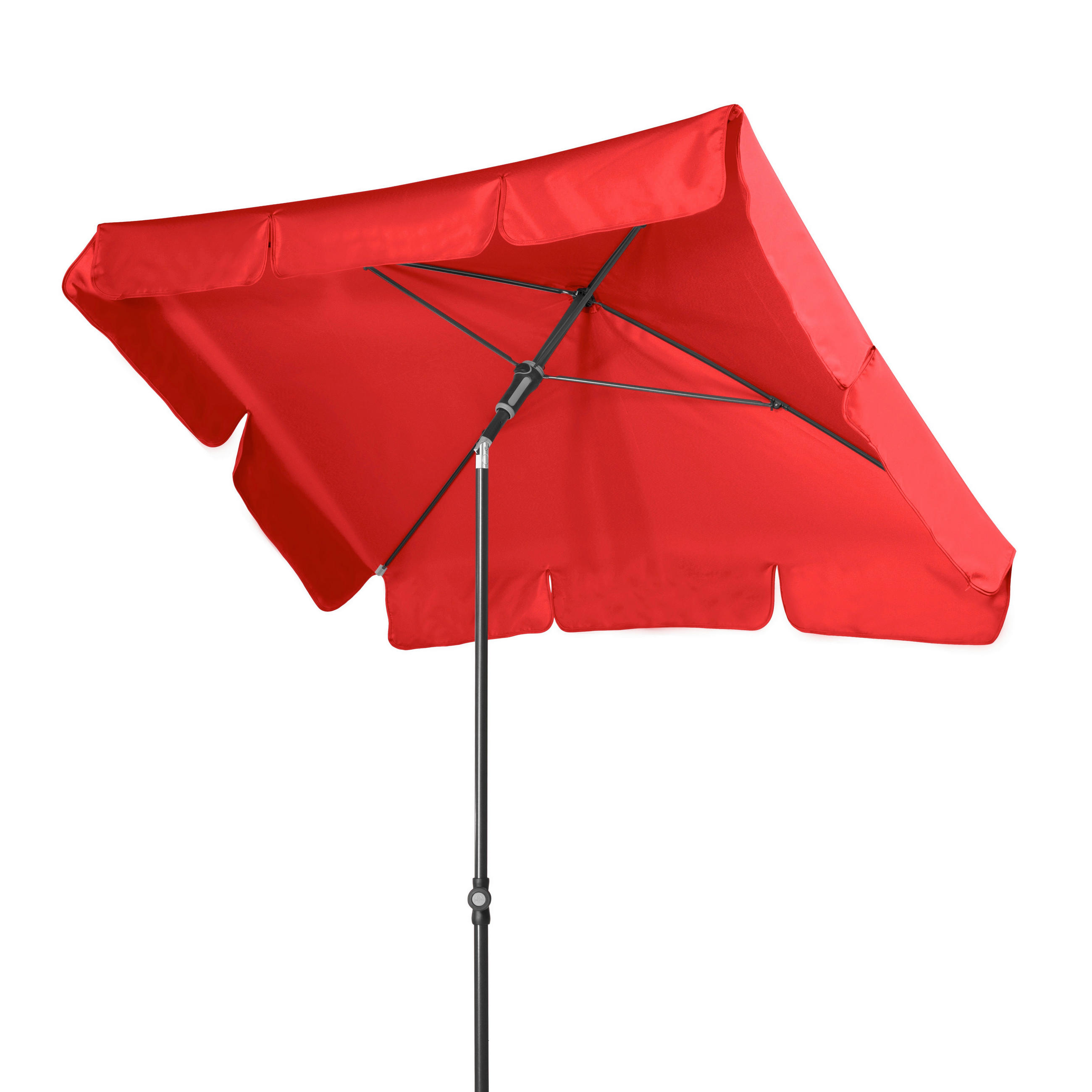 SONNENSCHIRM  225/120 cm  - Anthrazit/Rot, Basics, Textil/Metall (225/120cm) - Doppler