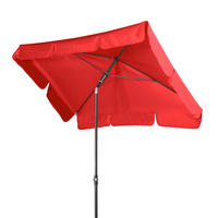 SONNENSCHIRM  225/120 cm  - Anthrazit/Rot, Basics, Textil/Metall (225/120cm) - Doppler