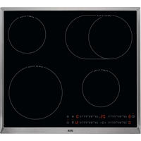GLASKERAMIKKOCHFELD HK654850XB  - Edelstahlfarben/Schwarz, Basics, Glas/Metall (57,6/51,6cm) - AEG