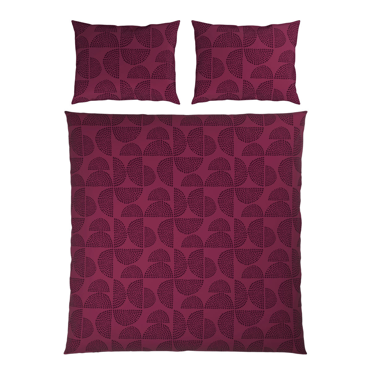 POSTELJNINA 140/200 cm saten večbarvno, bordo  - večbarvno/bordo, Konvencionalno, tekstil (140/200cm) - Novel