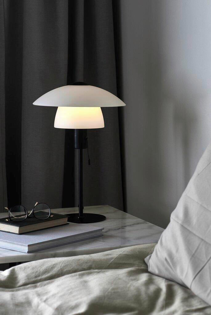 TISCHLEUCHTE VERONA 27,5/40 cm - Schwarz/Weiß, Design, Glas/Metall (27,5/40cm) - Nordlux