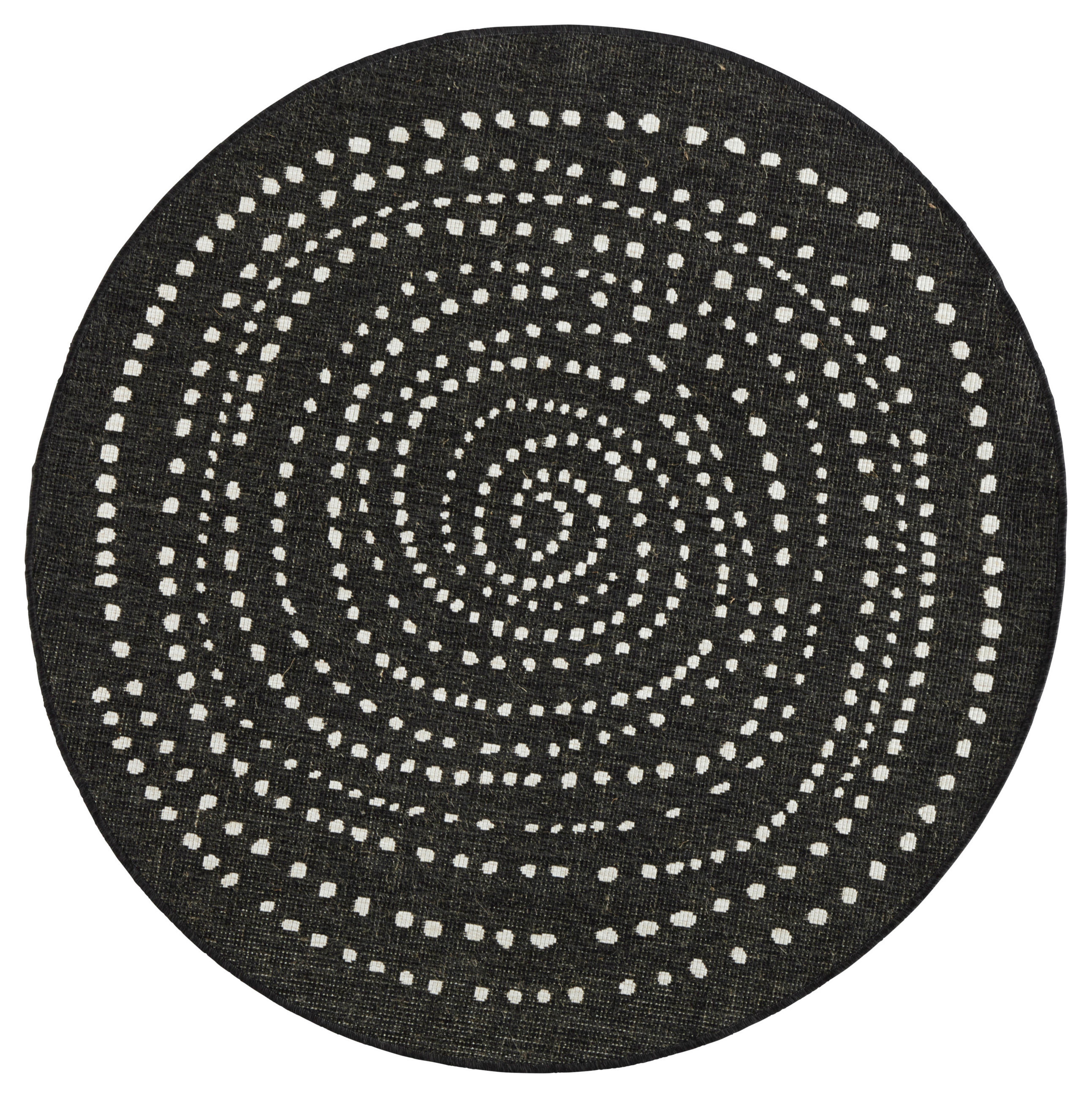 OUTDOORTEPPICH 200 cm Twin Creme, Schwarz  - Creme/Schwarz, Design, Kunststoff (200cm)